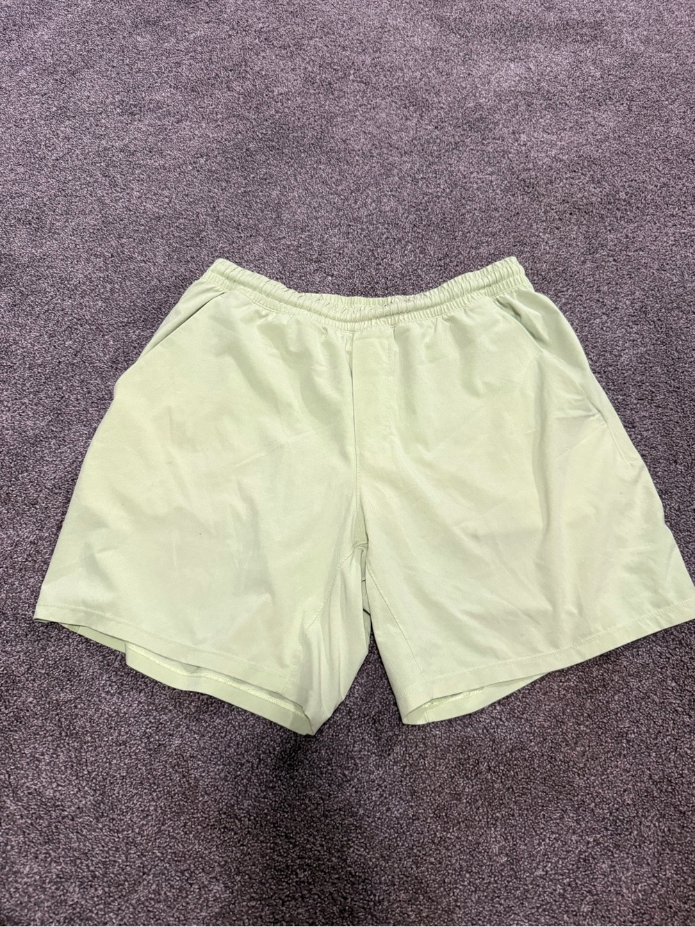 Lululemon Neon Yellow Green Athletic Shorts Sz M